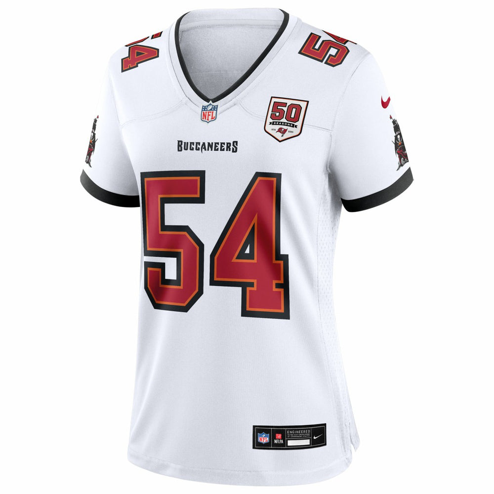 Tampa Bay Buccaneers Lavonte David  Women's 50th Anniversary White Game Jersey | NFL Discount