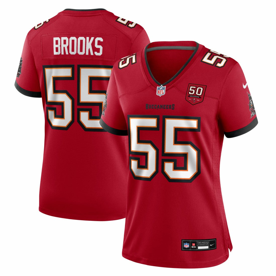 Tampa Bay Buccaneers Derrick Brooks  Women's 50th Anniversary Team Game Jersey | NFL Outlet