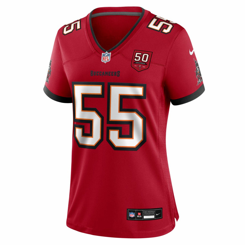 Tampa Bay Buccaneers Derrick Brooks  Women's 50th Anniversary Team Game Jersey | NFL Outlet