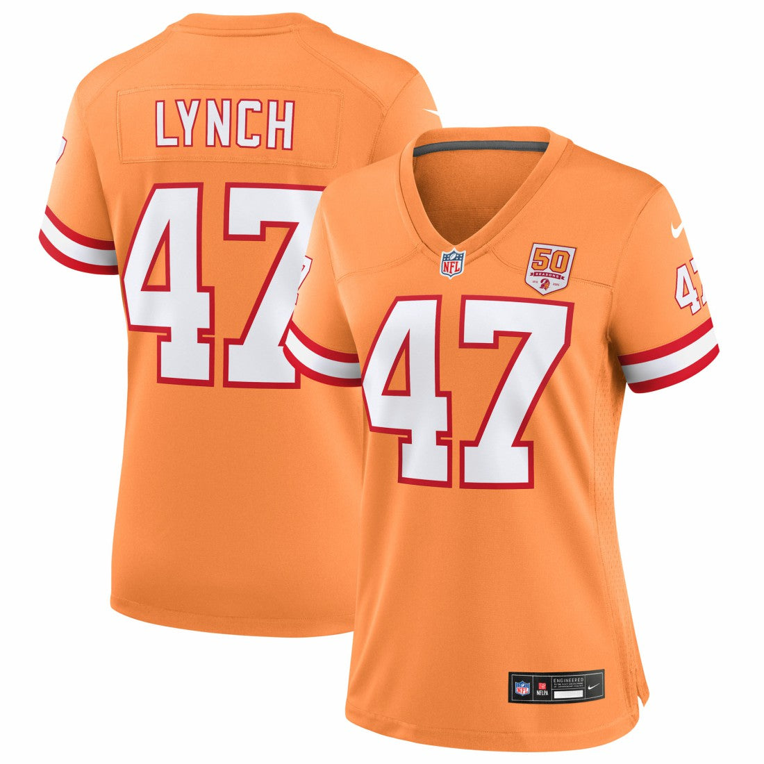 Tampa Bay Buccaneers John Lynch  Women's 50th Season Game Jersey | NFL Hot