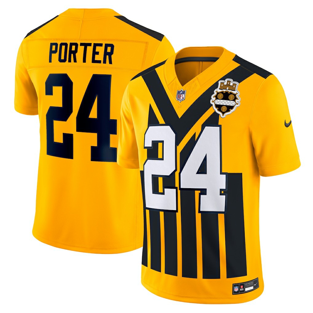 Pittsburgh Steelers Joey Porter Jr.  Alternate 1933 Throwback Vapor F.U.S.E. Limited Jersey | NFL Outlet