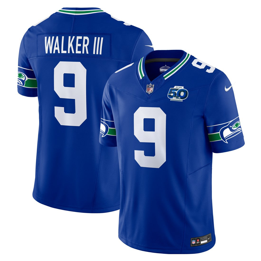 Seattle Seahawks Kenneth Walker III  50th Season Vapor F.U.S.E. Limited Jersey | NFL US