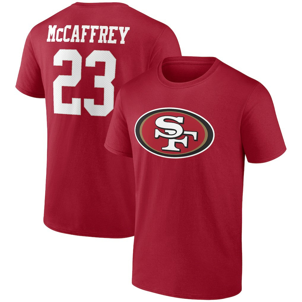 San Francisco 49ers Christian McCaffrey  Player Icon T-Shirt | NFL Discount