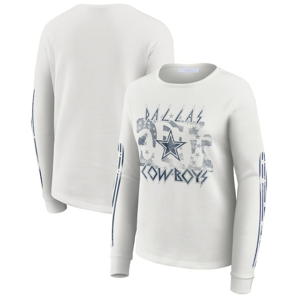 Dallas Cowboys WEAR by Erin Andrews Women's Graphic Waffle Long-Sleeve T-Shirt | NFL Near me