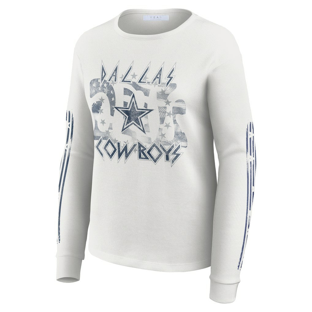 Dallas Cowboys WEAR by Erin Andrews Women's Graphic Waffle Long-Sleeve T-Shirt | NFL Near me