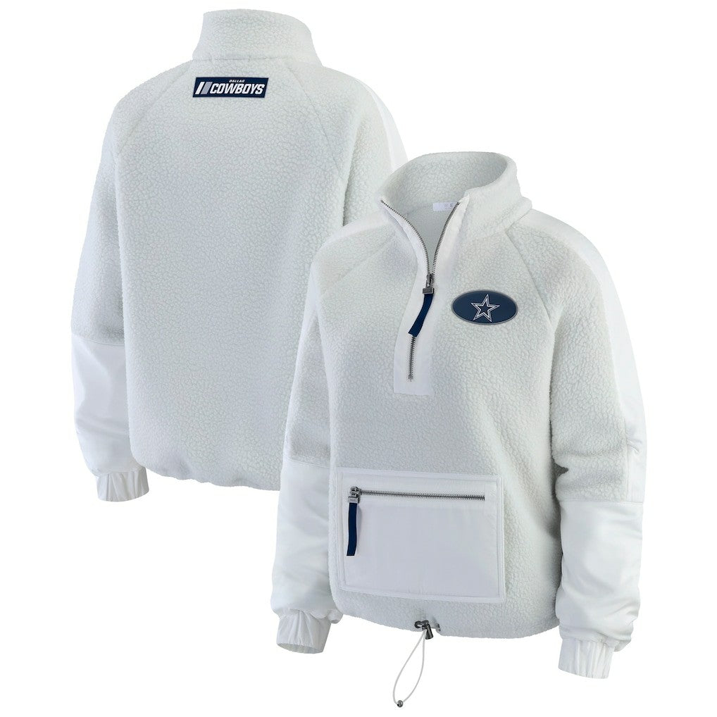 Dallas Cowboys WEAR by Erin Andrews Women's Polar Fleece Half-Zip Jacket | NFL Hot