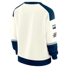 Dallas Cowboys WEAR by Erin Andrews Women's Racing Crew V-Neck Sweatshirt | NFL Outlet