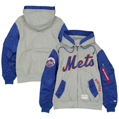 New York Mets New Era x Alpha Industries Full-Zip Hoodie Jacket - MLB Jackets