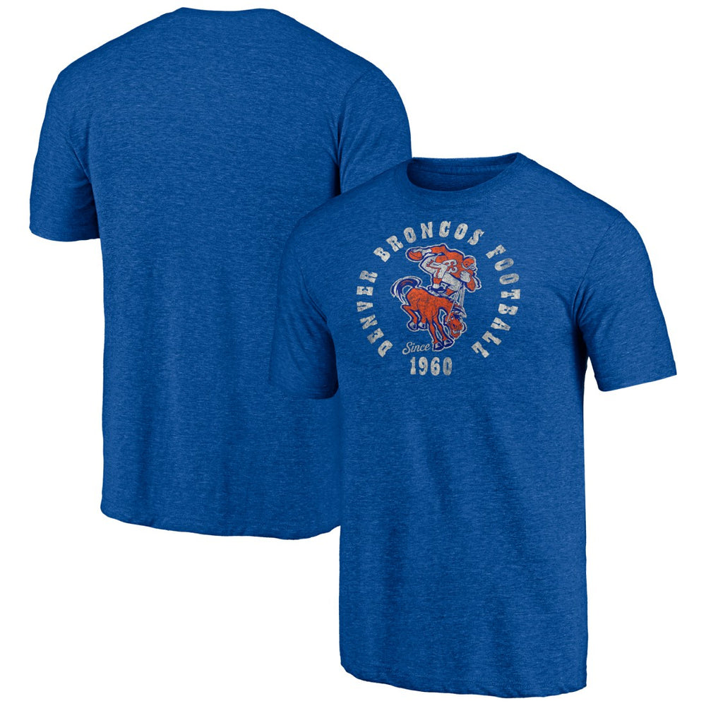 Denver Broncos Vintage Tri-Blend T-Shirt | NFL Sale