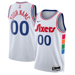 White Philadelphia 76ers Unisex 2024/25 Custom Swingman Jersey | NBA