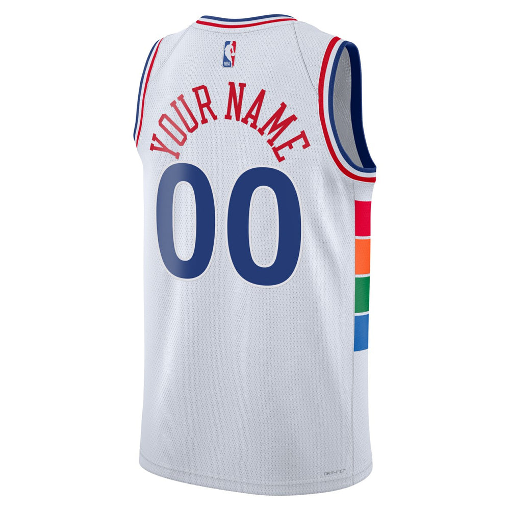 White Philadelphia 76ers Unisex 2024/25 Custom Swingman Jersey | NBA