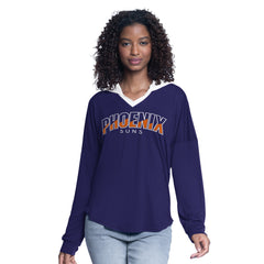 Purple Phoenix Suns G-III 4Her by Carl Banks Women's Bench Player Oversized Long Sleeve Hooded Top | NBA