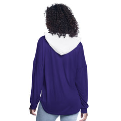 Purple Los Angeles Lakers G-III 4Her by Carl Banks Women's Bench Player Oversized Long Sleeve Hooded Top | NBA