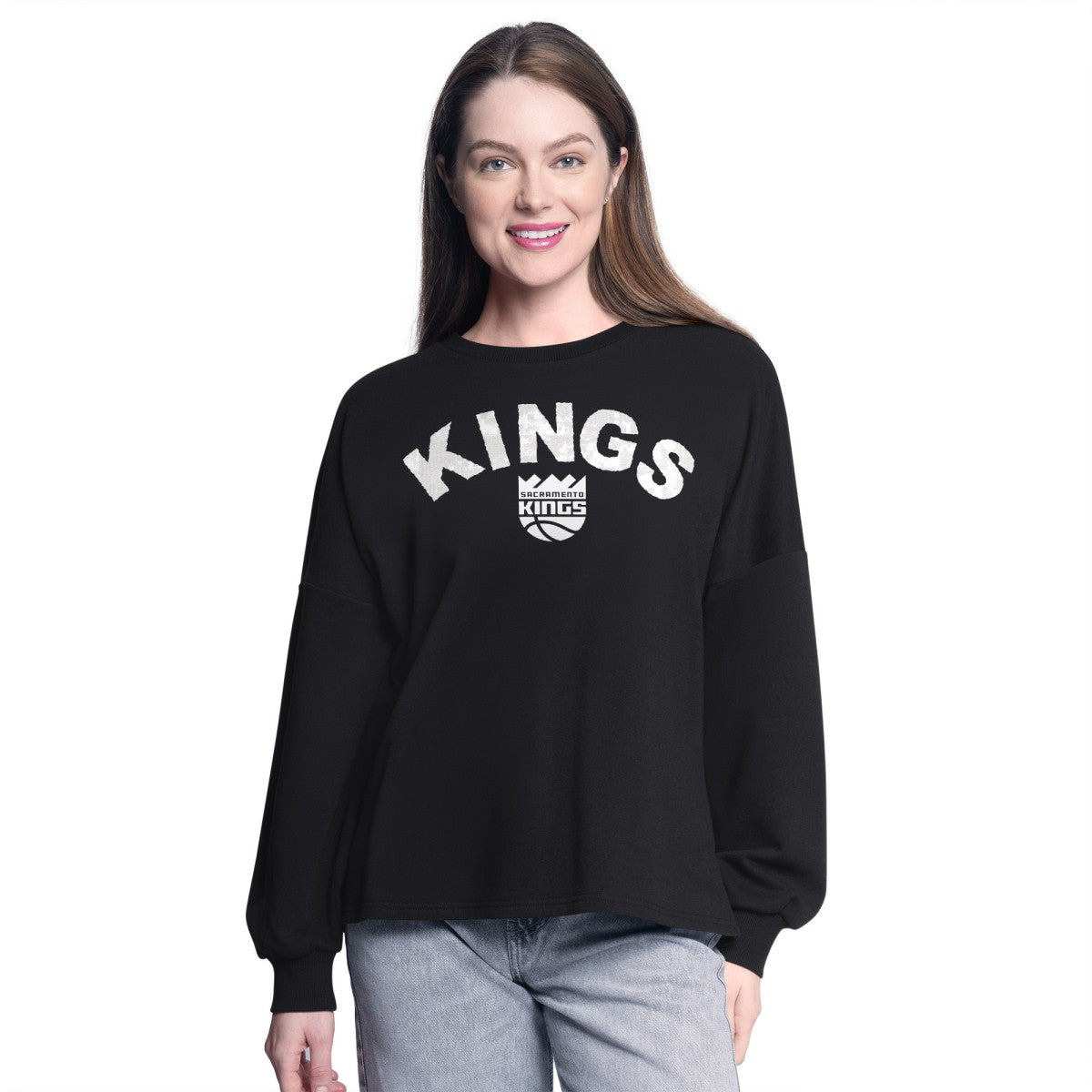 Black Sacramento Kings G-III 4Her by Carl Banks Women's Athletic Pullover Sweatshirt | NBA