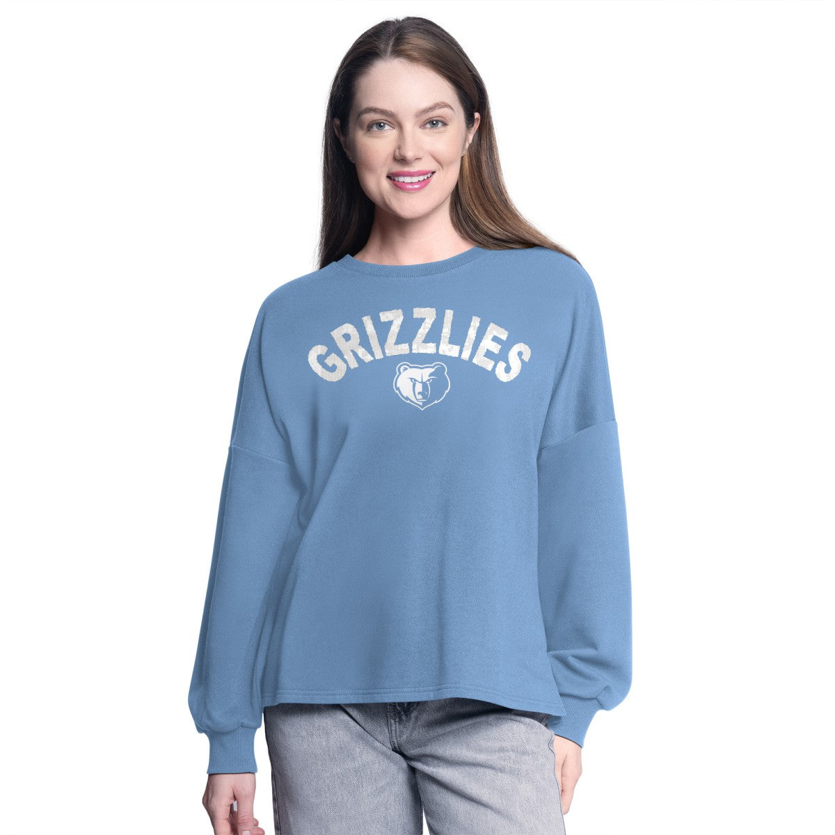 Light Blue Memphis Grizzlies G-III 4Her by Carl Banks Women's Athletic Pullover Sweatshirt | NBA