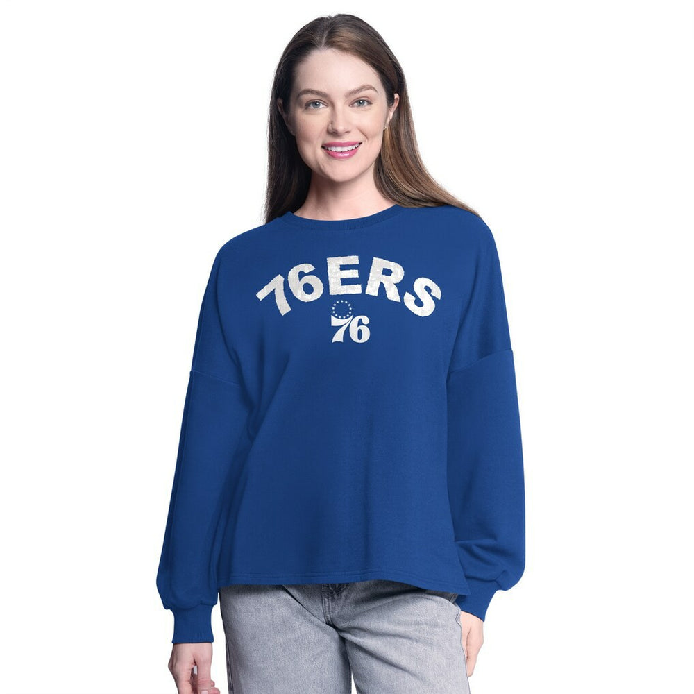 Royal Philadelphia 76ers G-III 4Her by Carl Banks Women's Athletic Pullover Sweatshirt | NBA