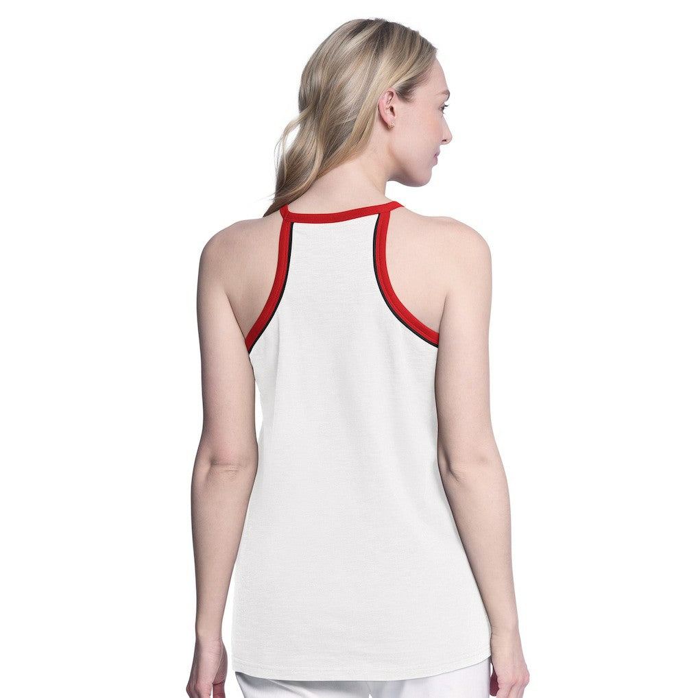 White Chicago Bulls G-III 4Her by Carl Banks Women's Curveball Racerback Scoop Neck Slub Tank Top sale | NBA