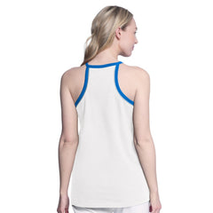 White Dallas Mavericks G-III 4Her by Carl Banks Women's Curveball Racerback Scoop Neck Slub Tank Top sale | NBA