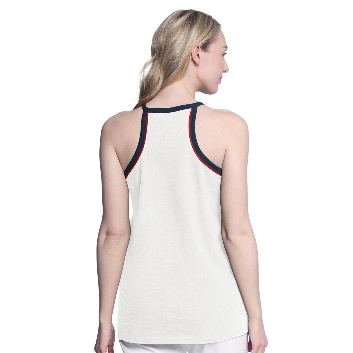 White New Orleans Pelicans G-III 4Her by Carl Banks Women's Curveball Racerback Scoop Neck Slub Tank Top | NBA