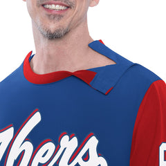 Royal Philadelphia 76ers G-III Sports by Carl Banks Adaptive Rugby Long Sleeve Top | NBA