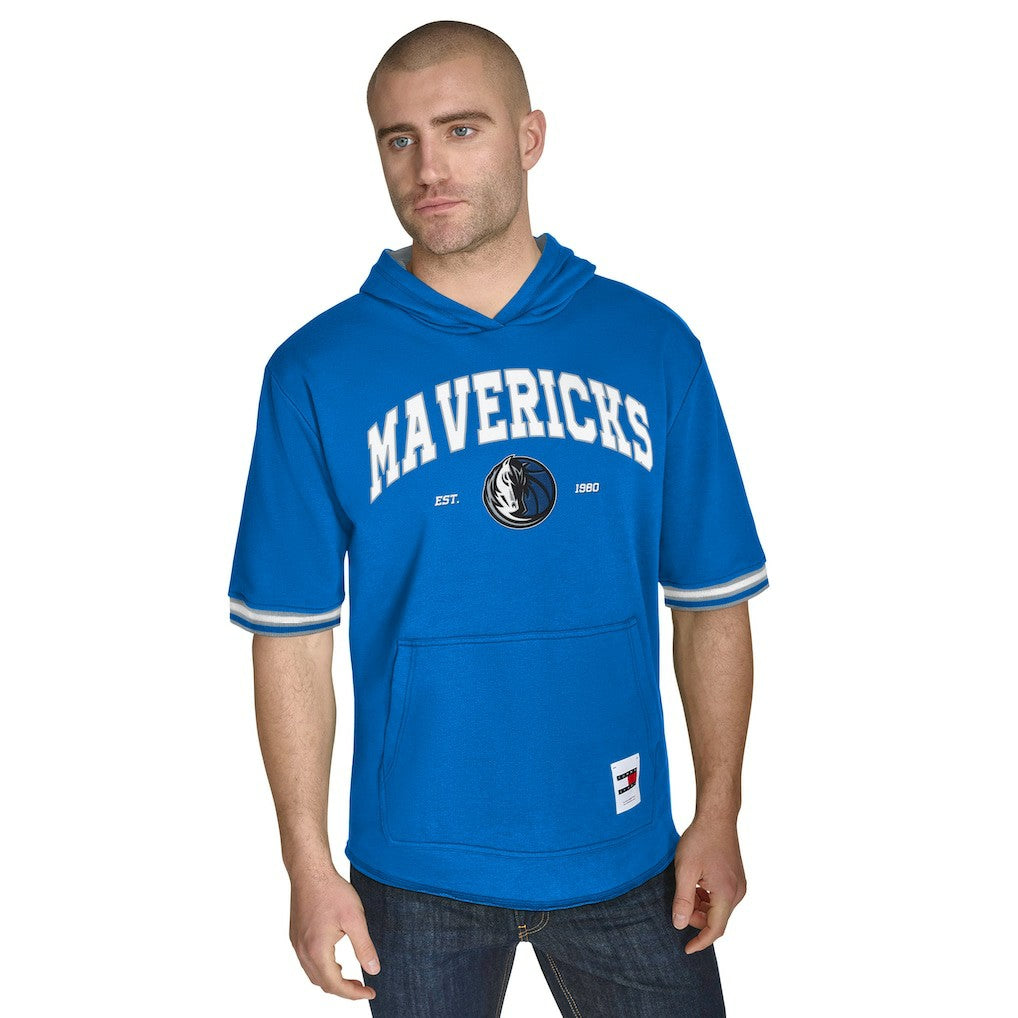 Blue Dallas Mavericks Tommy Jeans Paul French Terry Short Sleeve Pullover Hoodie sale | NBA