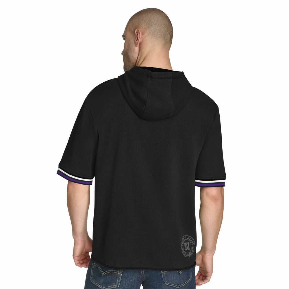 Black Sacramento Kings Tommy Jeans Paul French Terry Short Sleeve Pullover Hoodie | NBA