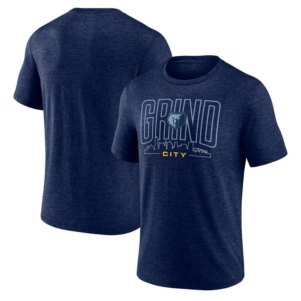 Navy Memphis Grizzlies Huddle Tri-Blend T-Shirt | NBA