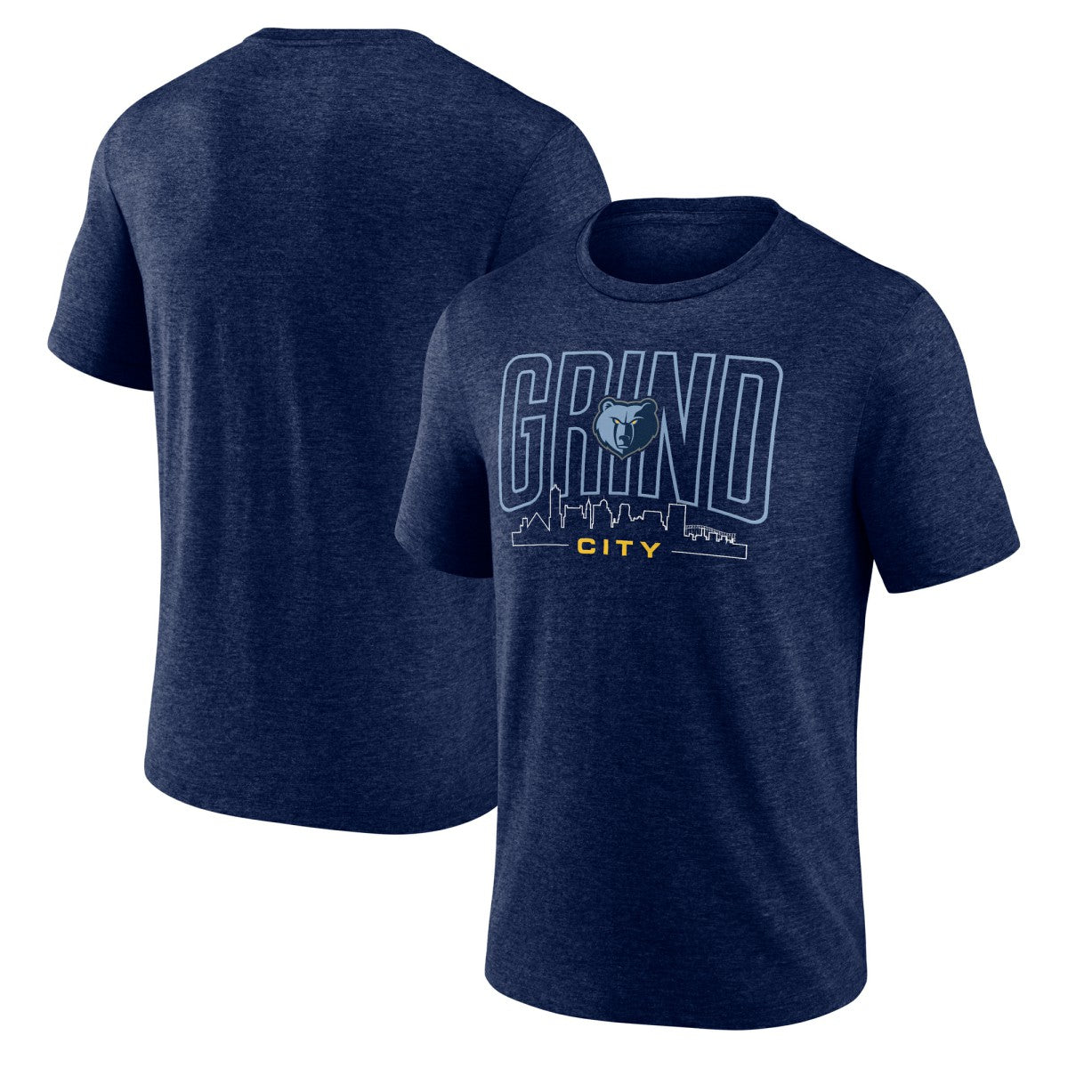 Navy Memphis Grizzlies Huddle Tri-Blend T-Shirt | NBA