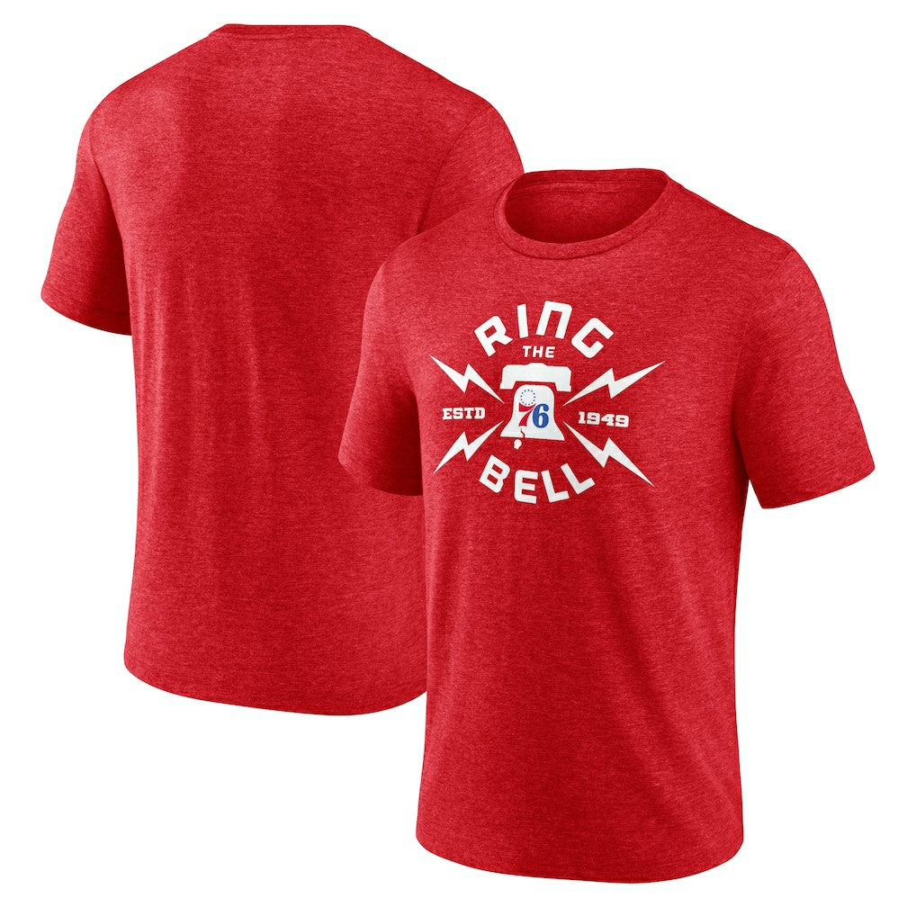 Red Philadelphia 76ers Huddle Tri-Blend T-Shirt | NBA
