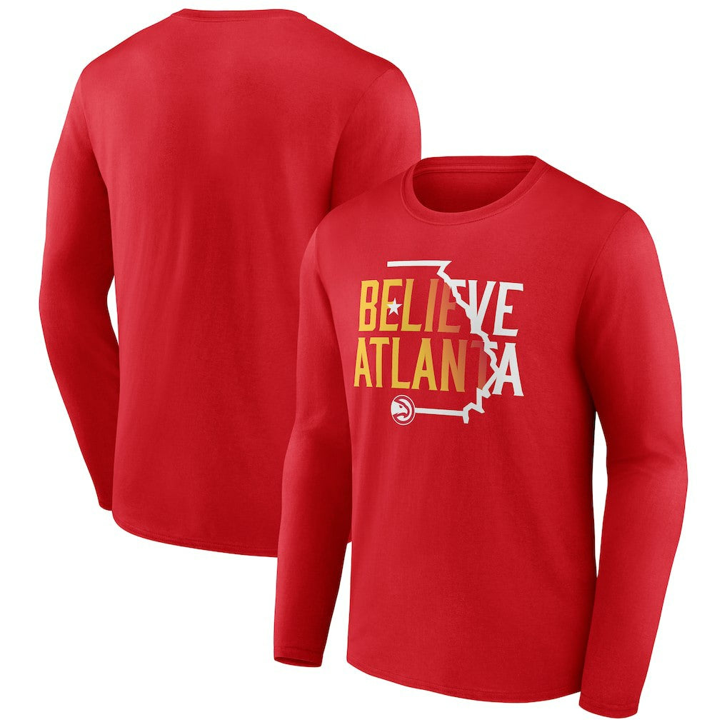 Red Atlanta Hawks Team Pride Long Sleeve T-Shirt | NBA