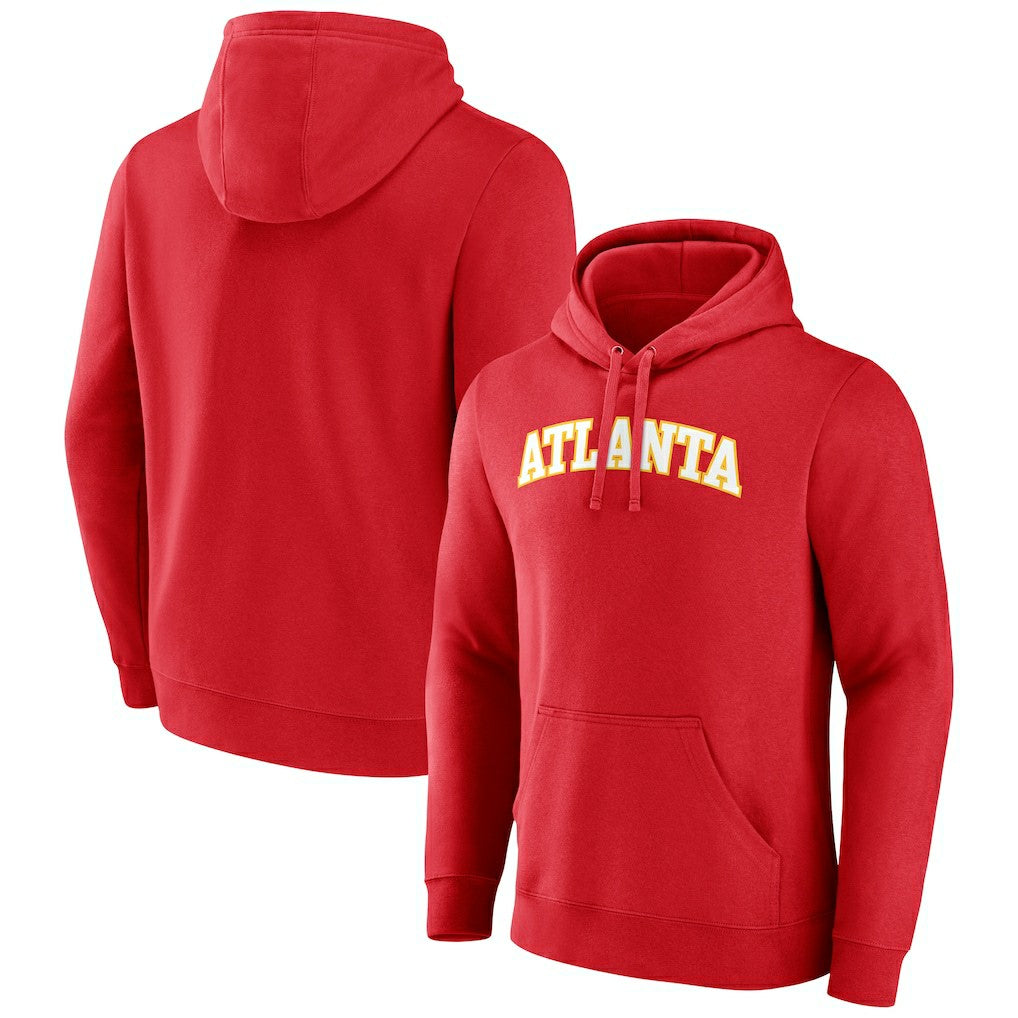 Red Atlanta Hawks Wordmark Pullover Hoodie | NBA