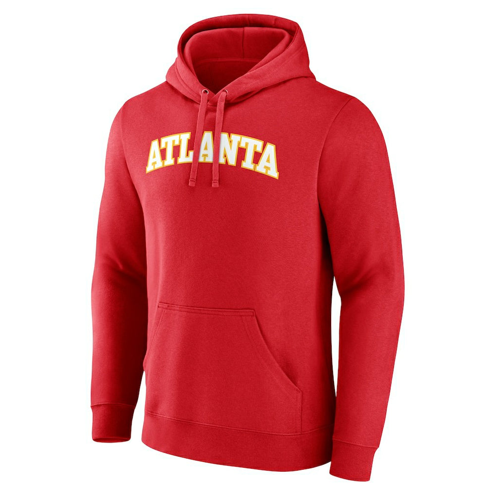 Red Atlanta Hawks Wordmark Pullover Hoodie | NBA