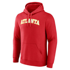 Red Atlanta Hawks Wordmark Pullover Hoodie | NBA