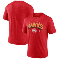 Red Atlanta Hawks Backboard Tri-Blend T-Shirt | NBA
