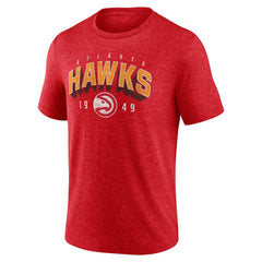 Red Atlanta Hawks Backboard Tri-Blend T-Shirt | NBA