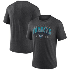 Charcoal Charlotte Hornets Backboard Tri-Blend T-Shirt | NBA