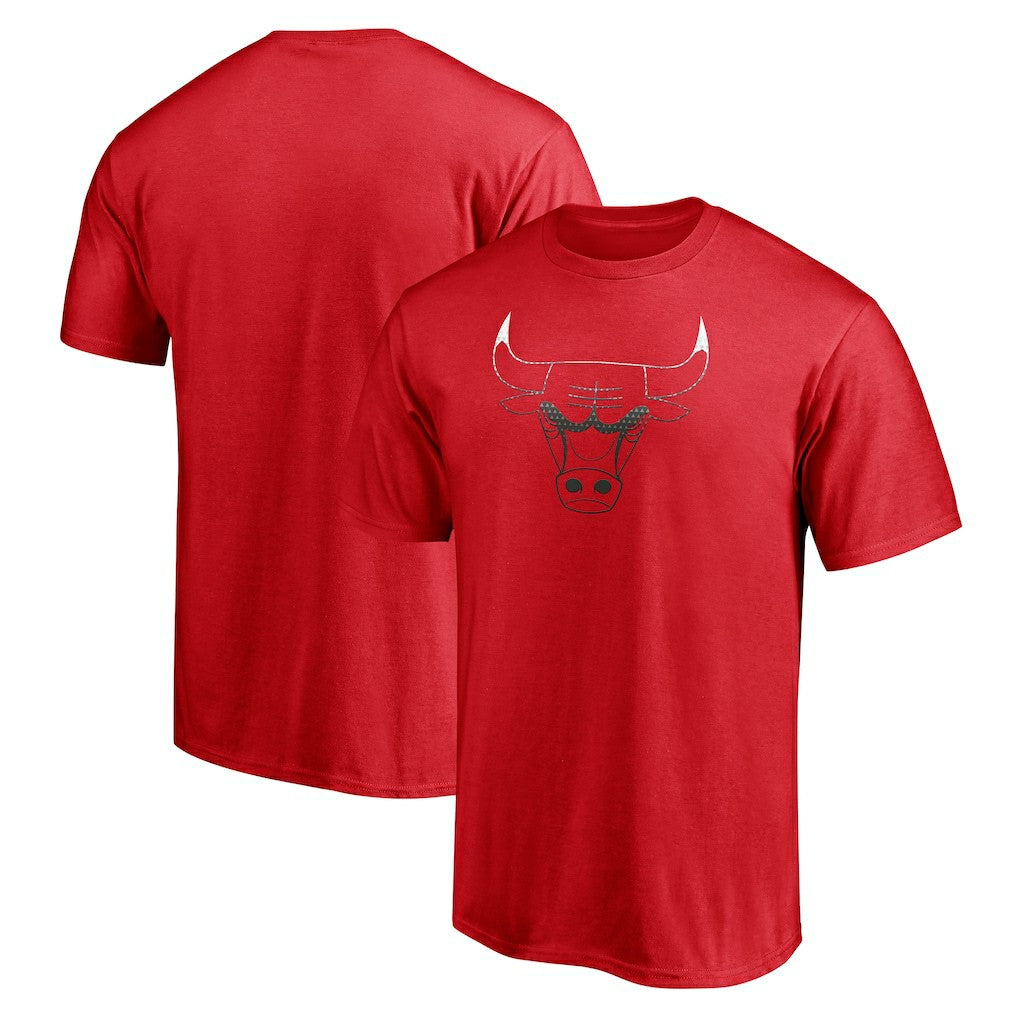 Red Chicago Bulls Gradient Logo T-Shirt sale | NBA