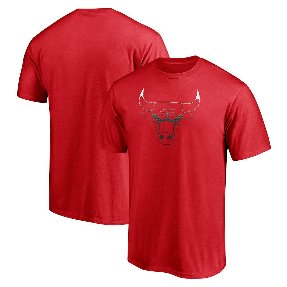 Red Chicago Bulls Gradient Logo T-Shirt sale | NBA