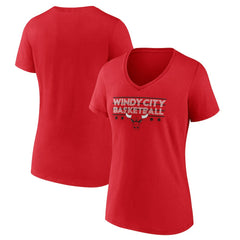 Red Chicago Bulls Women's Core Hometown Launch V-Neck T-Shirt sale | NBA