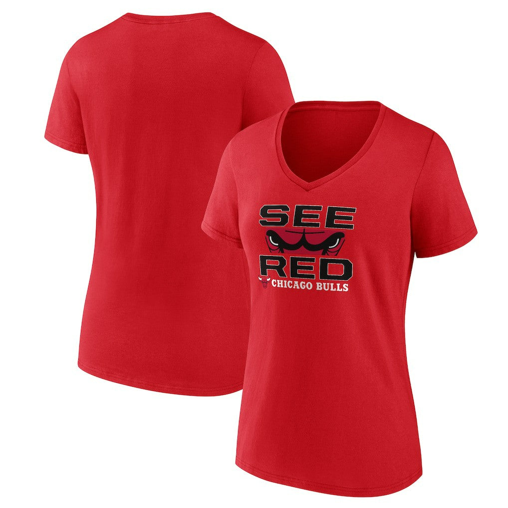 Red Chicago Bulls Women's Hometown V-Neck T-Shirt sale | NBA