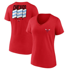Red Chicago Bulls Women's Clutch V-Neck T-Shirt sale | NBA