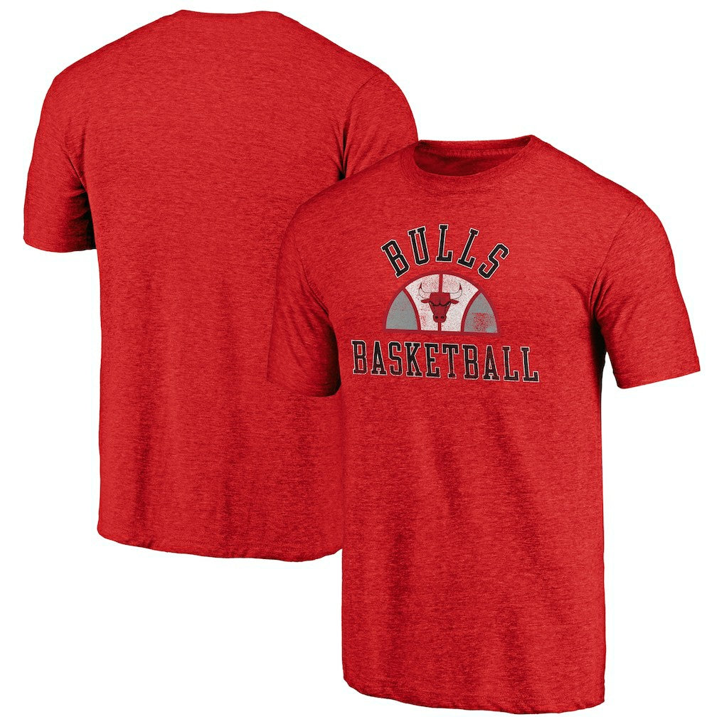 Red Chicago Bulls Half Classic Tri-Blend T-Shirt sale | NBA
