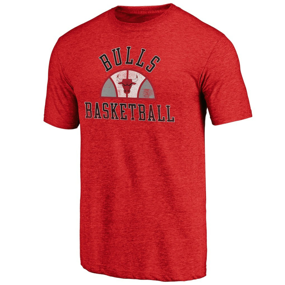 Red Chicago Bulls Half Classic Tri-Blend T-Shirt sale | NBA