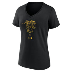 Black Golden State Warriors Women's Bam Bam V-Neck T-Shirt sale | NBA