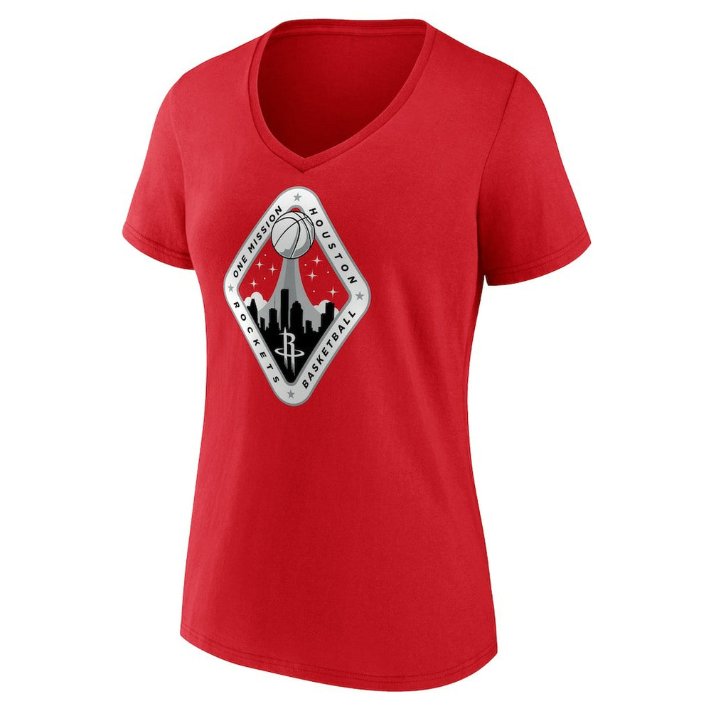 Red Houston Rockets Women's Team Pride V-Neck T-Shirt | NBA
