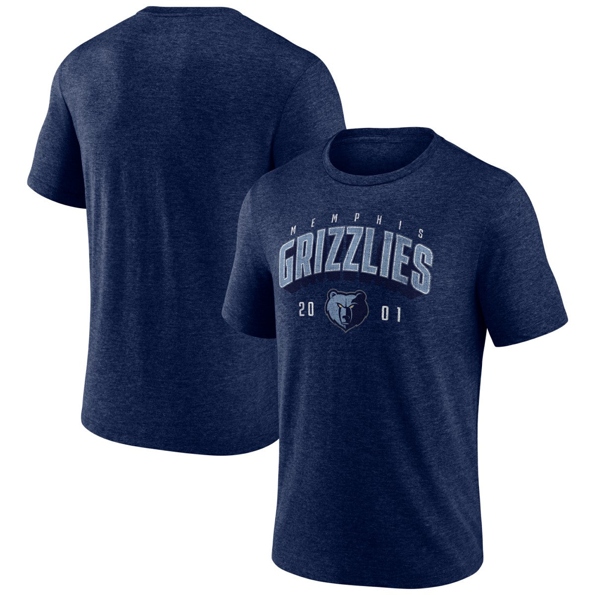 Navy Memphis Grizzlies Backboard Tri-Blend T-Shirt | NBA