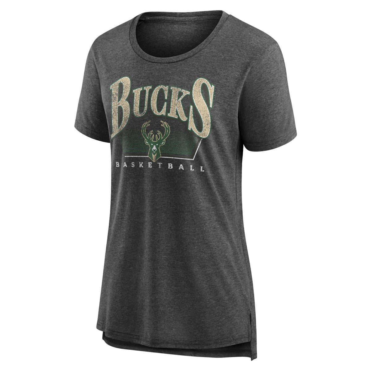 Gray Milwaukee Bucks Women's Selection Tri-Blend T-Shirt | NBA