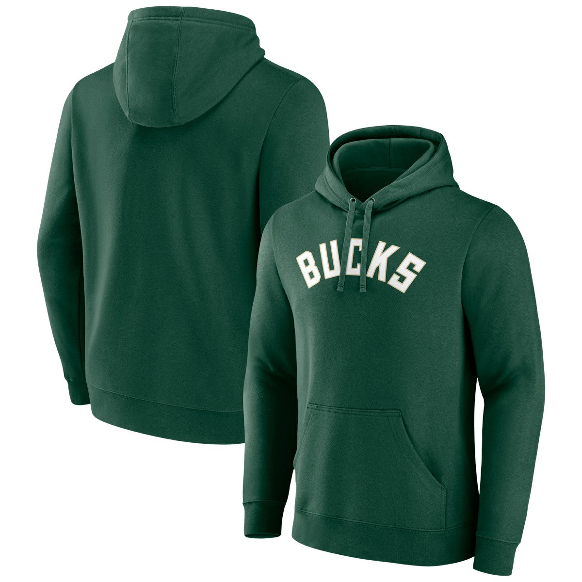 Hunter Green Milwaukee Bucks Wordmark Pullover Hoodie | NBA