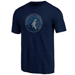 Navy Minnesota Timberwolves Distressed Tri-Blend T-Shirt | NBA