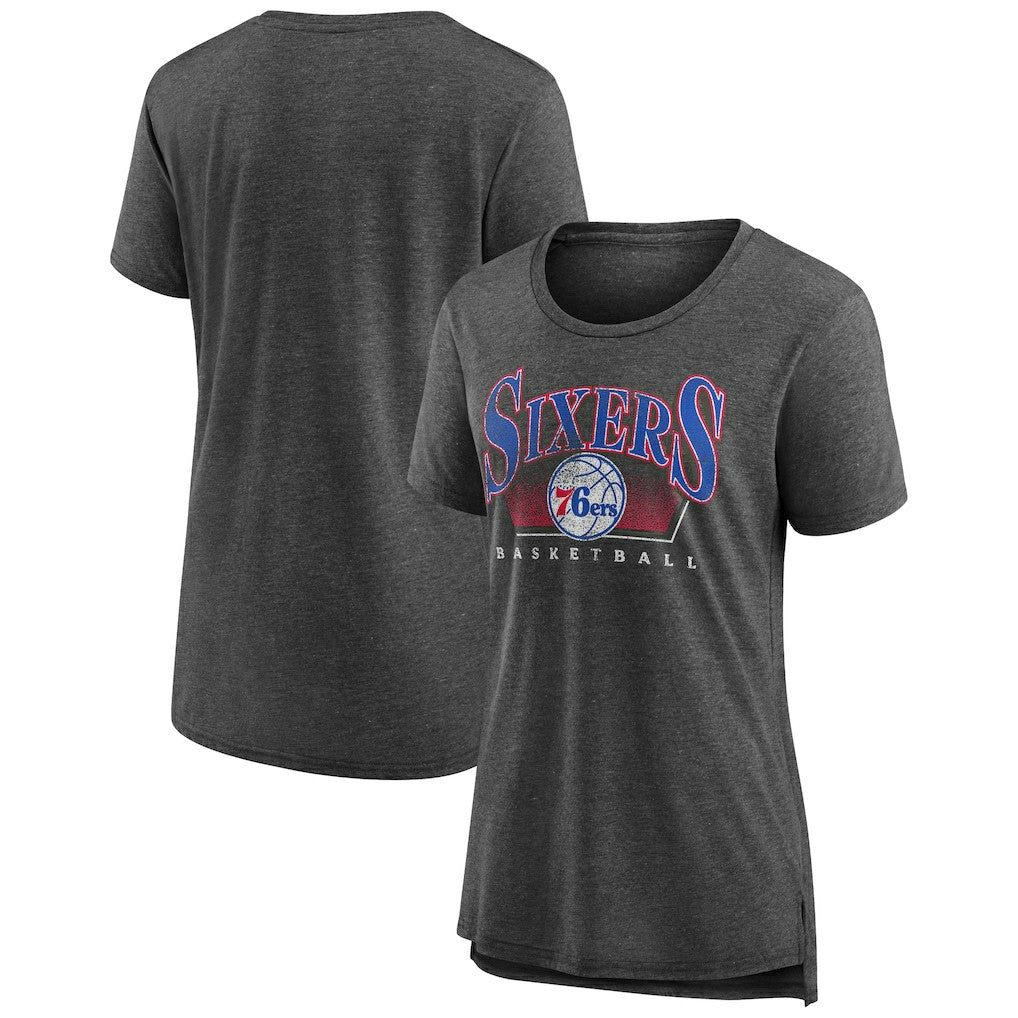 Gray Philadelphia 76ers Women's Selection Tri-Blend T-Shirt | NBA